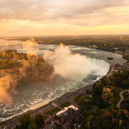 aerial view of Niagara Falls